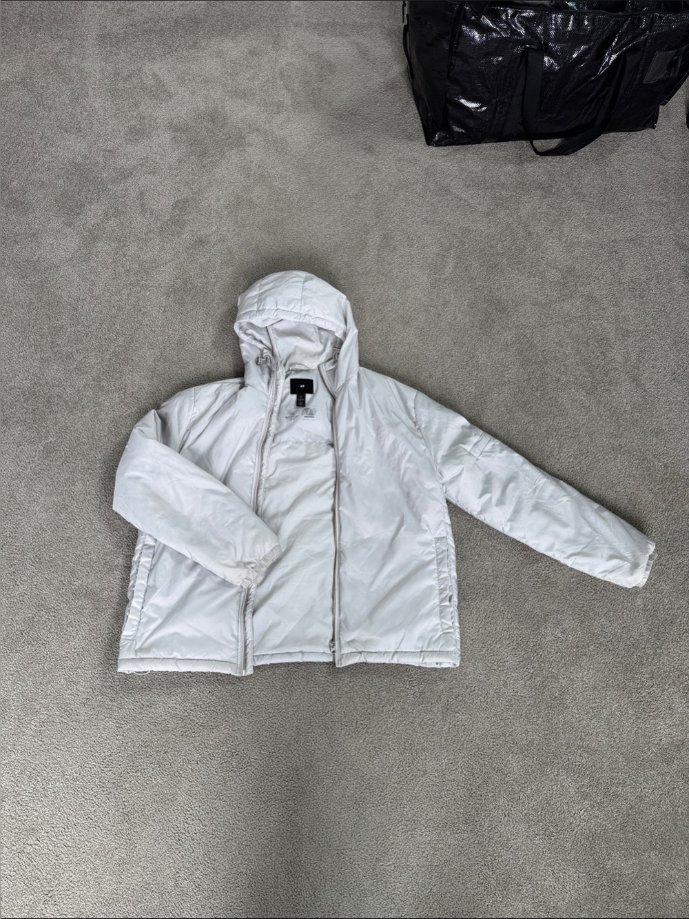White Hooded Puffer Jacket